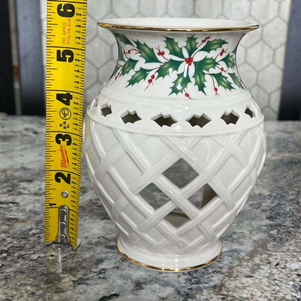 Lenox Holiday Holly Tart Burner - Picture 7 of 8